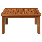 Mesita de jardín de madera maciza de acacia 63x63x30 cm