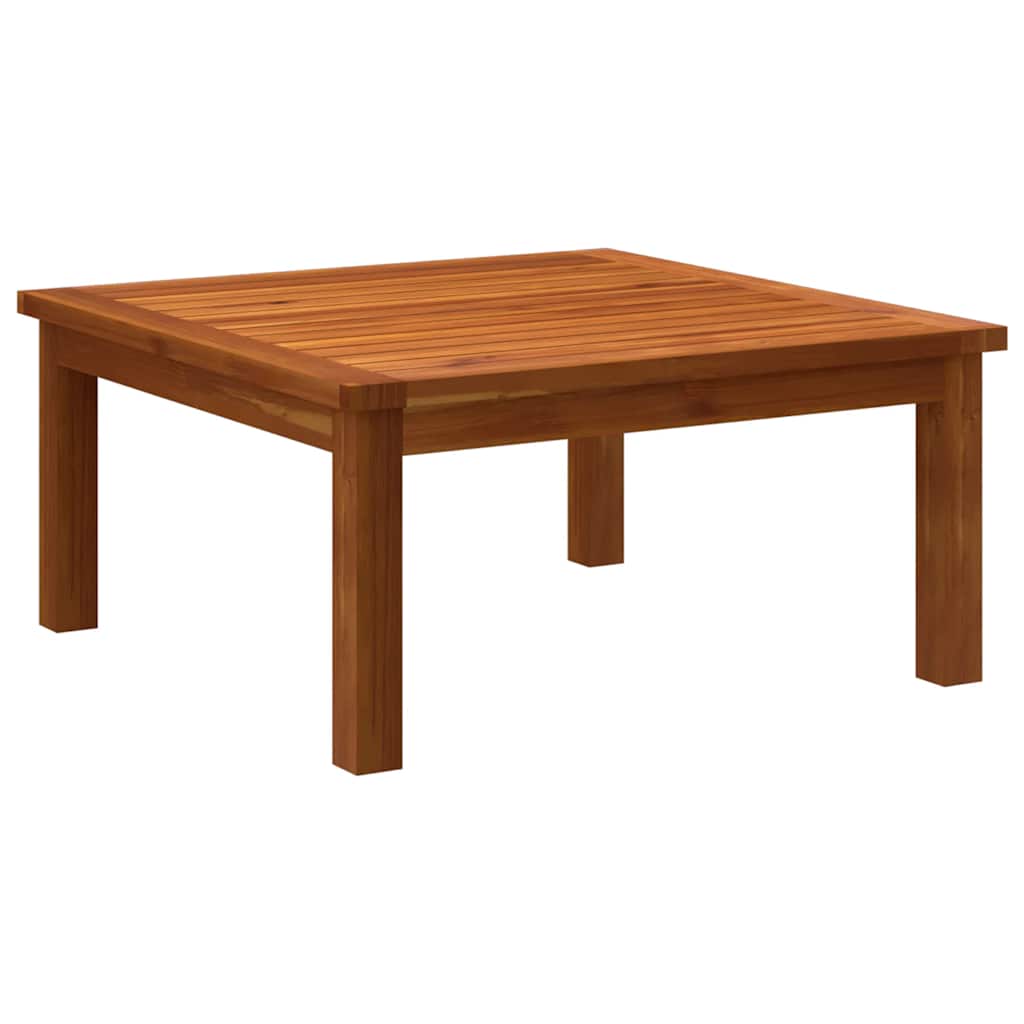 Mesita de jardín de madera maciza de acacia 63x63x30 cm