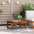 Mesita de jardín de madera maciza de acacia 63x63x30 cm