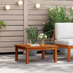 Mesita de jardín de madera maciza de acacia 63x63x30 cm