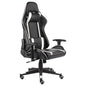 Silla gaming giratoria con reposapiés PVC azul
