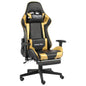 Silla gaming giratoria con reposapiés PVC azul
