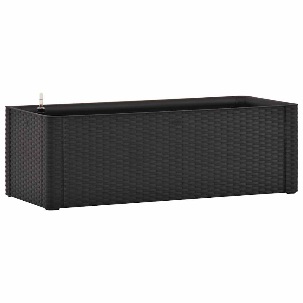 Arriate con sistema de riego automático antracita 100x43x33 cm