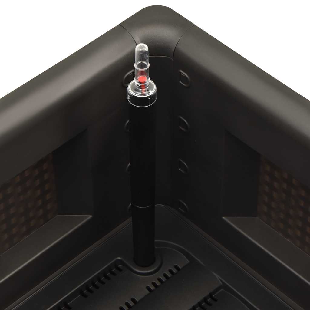 Arriate con sistema de riego automático antracita 100x43x33 cm