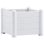 Arriate de jardín PP blanco 43x43x35 cm
