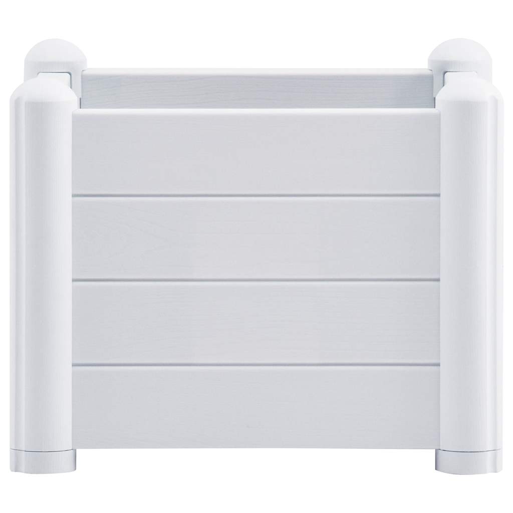 Arriate de jardín PP blanco 43x43x35 cm