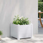 Arriate de jardín PP blanco 43x43x35 cm