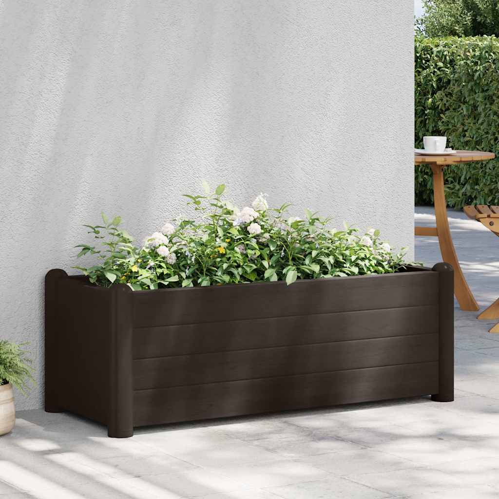 Arriate de jardín PP blanco 43x43x35 cm