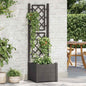 Jardinera con enrejado PP blanca 100x43x142 cm