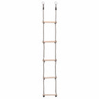 Escalera de 5 peldaños madera maciza de pino 210 cm