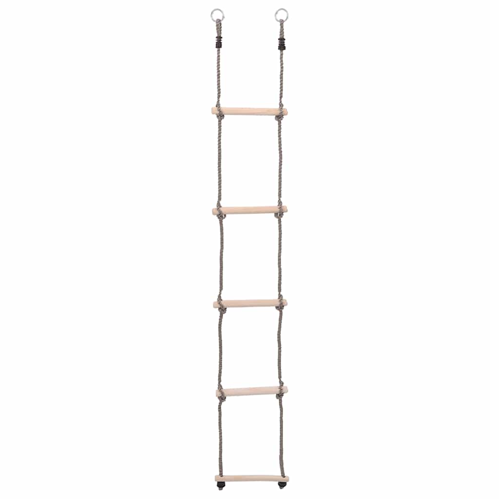 Escalera de 5 peldaños madera maciza de pino 210 cm