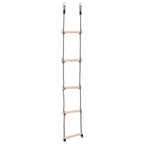 Escalera de 5 peldaños madera maciza de pino 210 cm