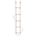 Escalera de 5 peldaños madera maciza de pino 210 cm