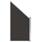 Panel de valla WPC negro 95x(105-180) cm