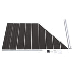Panel de valla WPC negro 95x(105-180) cm