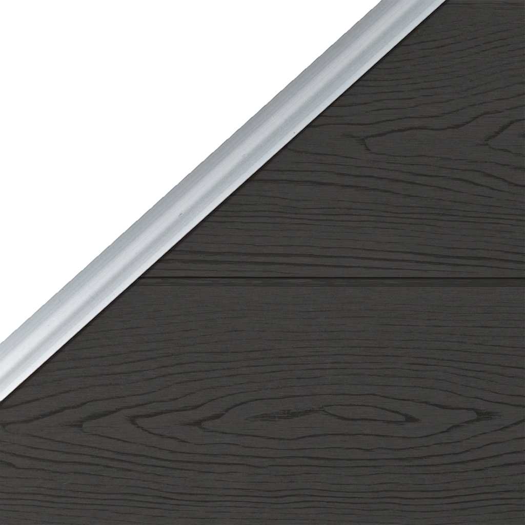 Panel de valla WPC negro 95x(105-180) cm