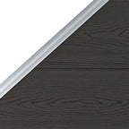 Panel de valla WPC negro 95x(105-180) cm