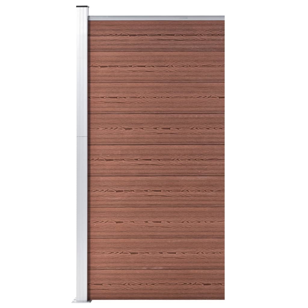 Panel de valla WPC gris 1045x186 cm