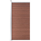 Panel de valla WPC gris 1045x186 cm