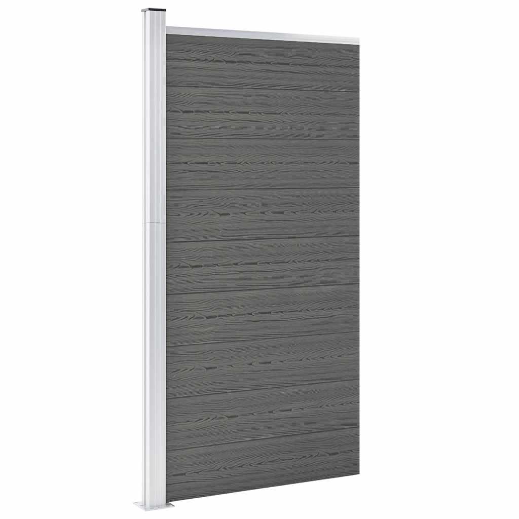 Panel de valla WPC gris 1045x186 cm
