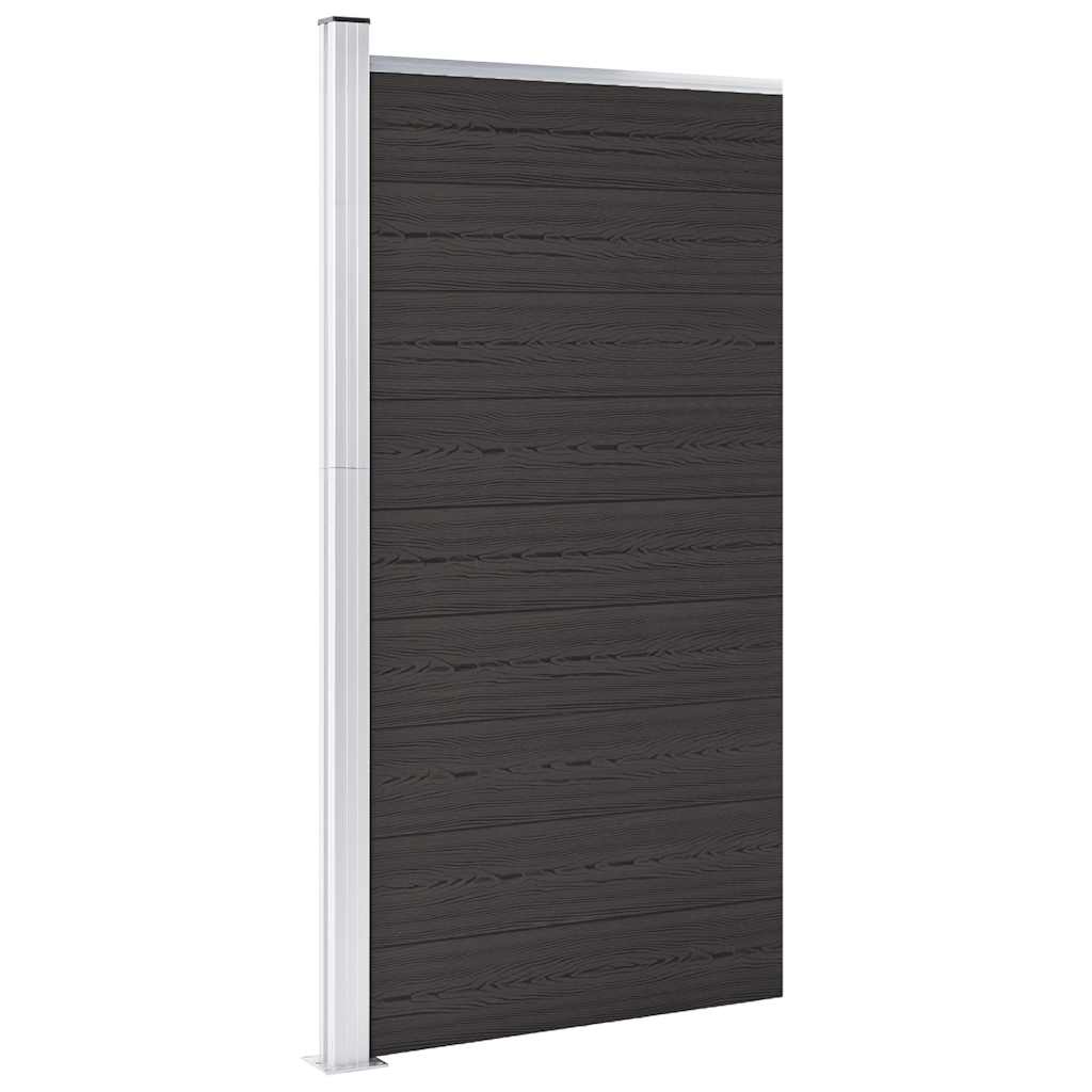Panel de valla WPC gris 1045x186 cm