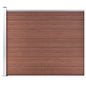 Panel de valla WPC gris 175x146 cm