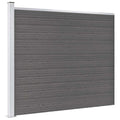 Panel de valla WPC gris 175x146 cm