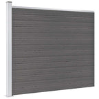 Panel de valla WPC gris 175x146 cm
