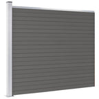 Panel de valla WPC gris 175x146 cm