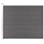 Panel de valla WPC gris 175x146 cm