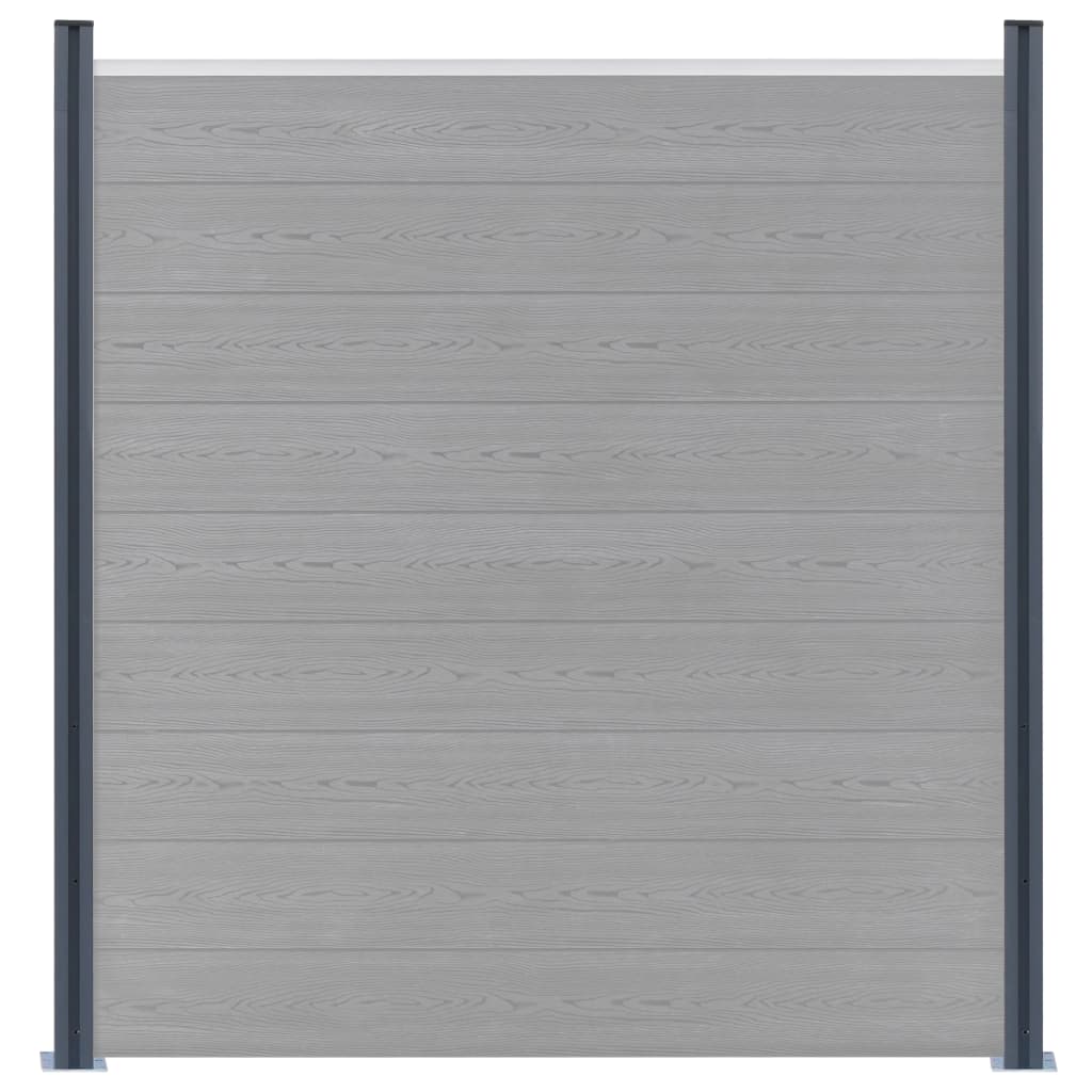 Postes de valla 2 unidades aluminio gris oscuro 185 cm