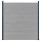 Postes de valla 2 unidades aluminio gris oscuro 185 cm