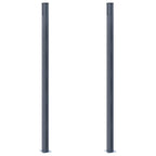Postes de valla 2 unidades aluminio gris oscuro 185 cm