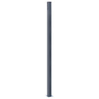 Postes de valla 2 unidades aluminio gris oscuro 185 cm