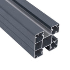 Postes de valla 2 unidades aluminio gris oscuro 185 cm