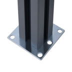 Postes de valla 2 unidades aluminio gris oscuro 185 cm