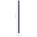 Postes de valla 2 unidades aluminio gris oscuro 185 cm