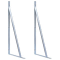 Soportes para postes de valla 2 unidades acero galvanizado