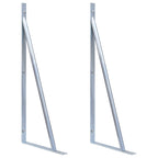Soportes para postes de valla 2 unidades acero galvanizado