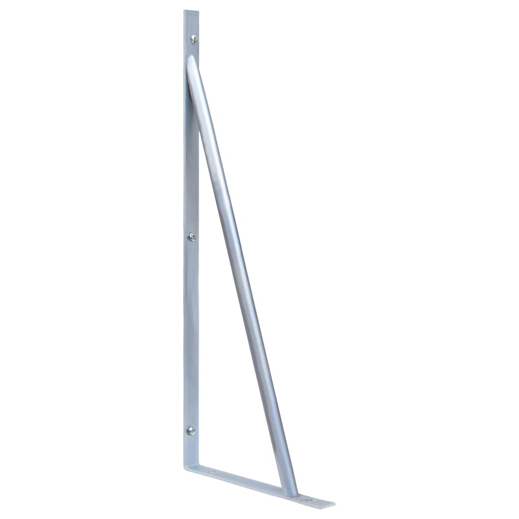 Soportes para postes de valla 2 unidades acero galvanizado