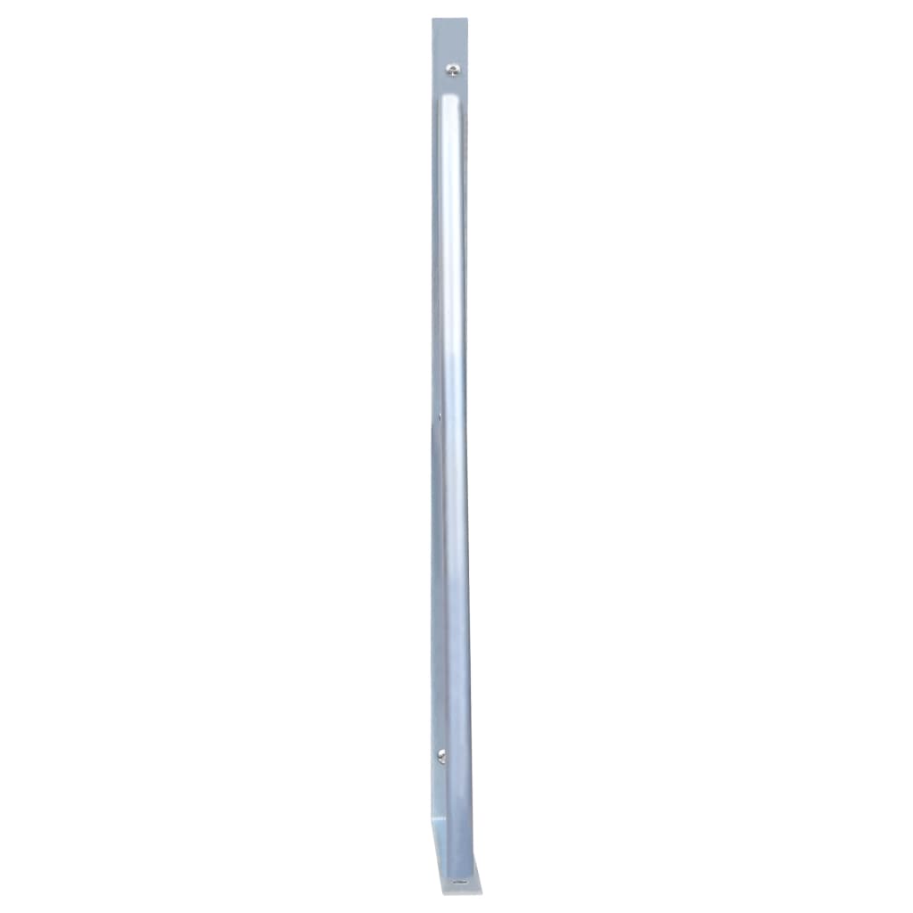Soportes para postes de valla 2 unidades acero galvanizado