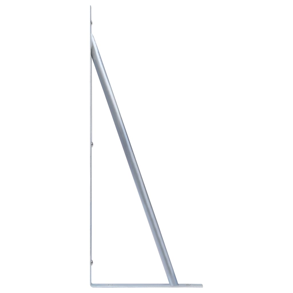 Soportes para postes de valla 2 unidades acero galvanizado