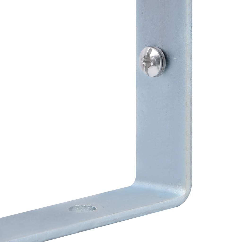 Soportes para postes de valla 2 unidades acero galvanizado