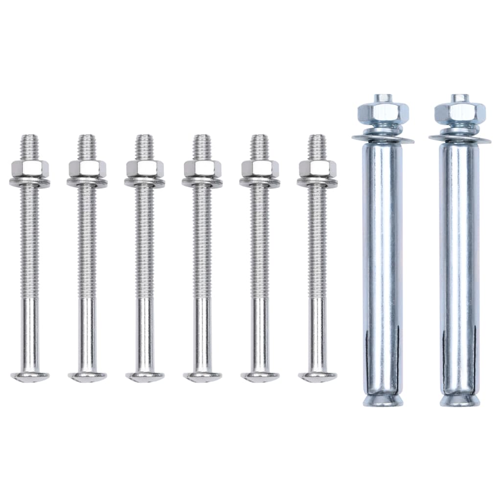 Soportes para postes de valla 2 unidades acero galvanizado