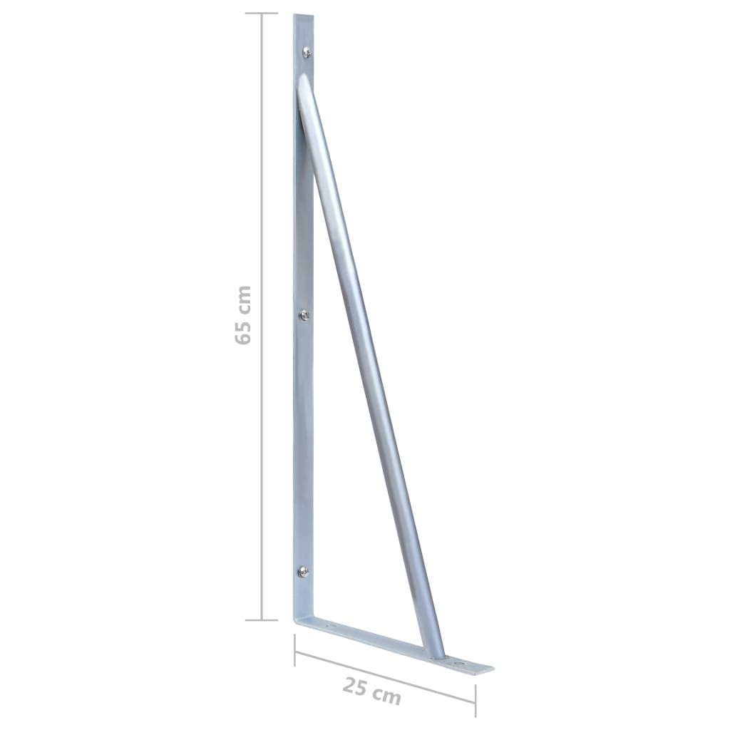 Soportes para postes de valla 2 unidades acero galvanizado