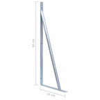 Soportes para postes de valla 2 unidades acero galvanizado