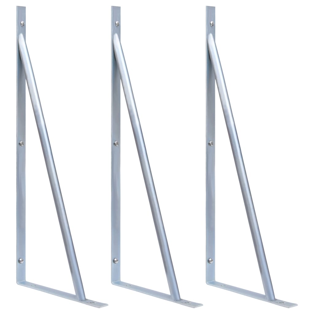 Soportes para postes de valla 2 unidades acero galvanizado