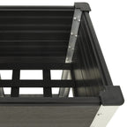 Mesa de cultivo para jardín con estante WPC gris 50x50x90 cm