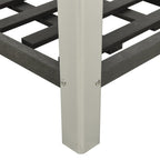 Mesa de cultivo para jardín con estante WPC gris 50x50x90 cm