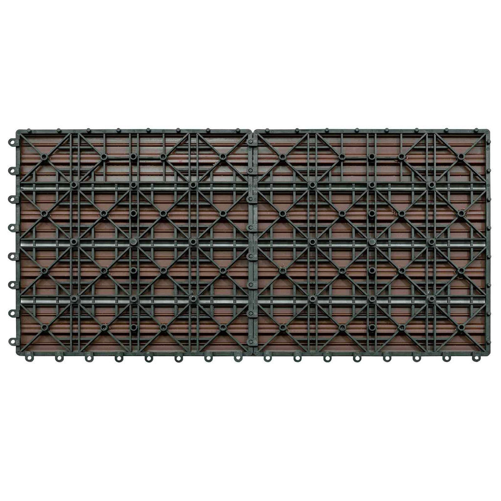 Tile de Decking 6 pcs Marrón 60 x 30 cm WPC